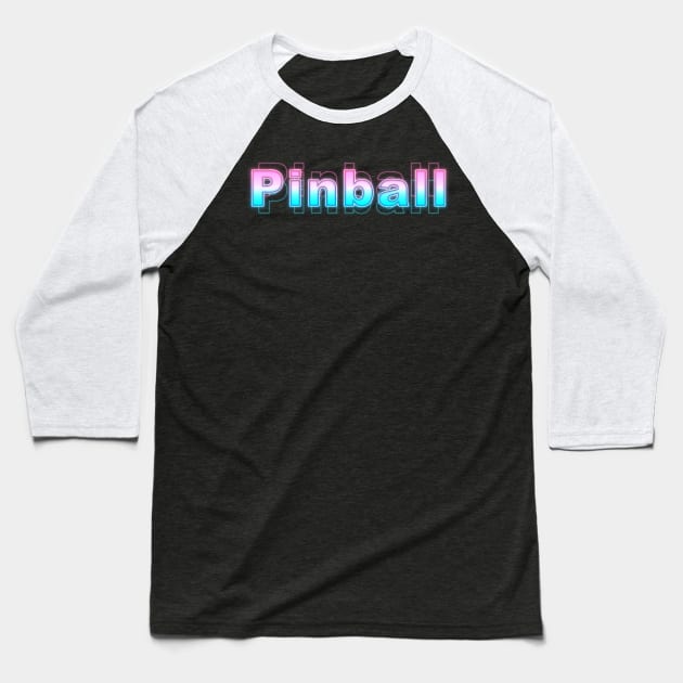 Pinball Baseball T-Shirt by Sanzida Design